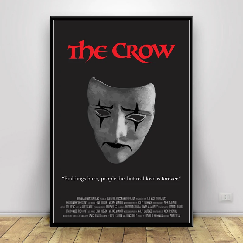 0014 The Crow классический постер с фильмом-ужастиком стены искусства картины плакаты и принты холст живопись для комнаты домашний декор - Цвет: 0014