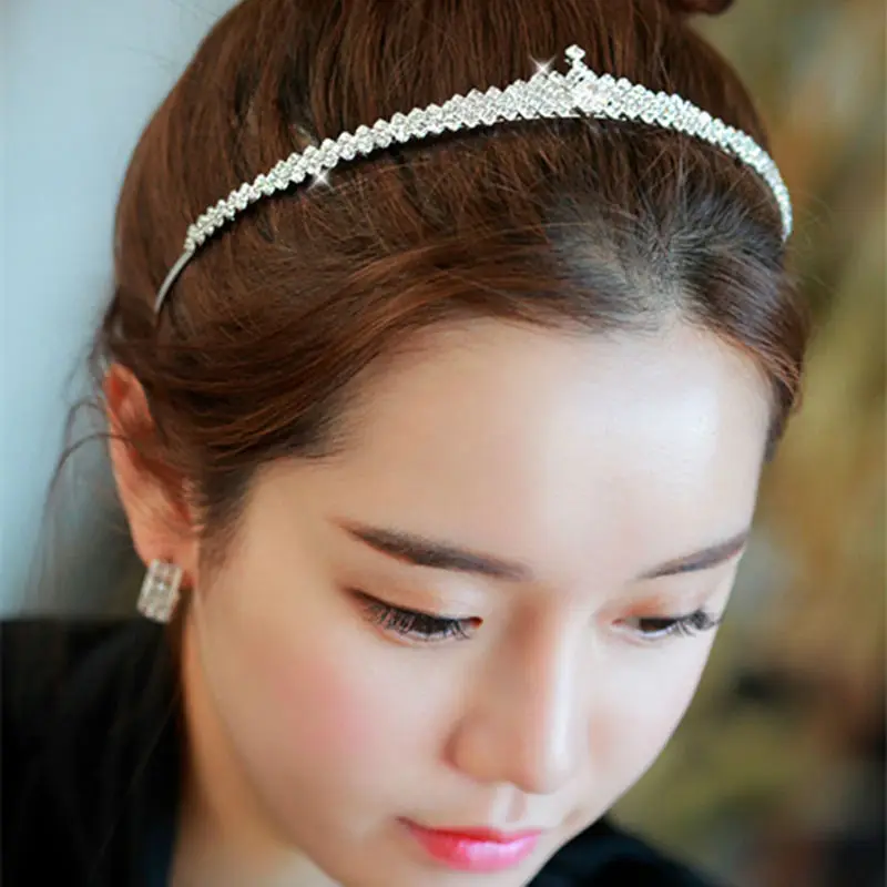 Модная блестящая женская головная повязка со стразами для девочек свадебные