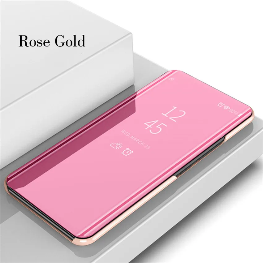 Rose Gold Флип-Стенд Смарт-Чехлы с полной защитой для huawei Honor Note 10 9i Plus Play V10 9 Lite Nova 3 3i Y5 Y6 Y7 Prime P20 - Цвет: Rose Gold