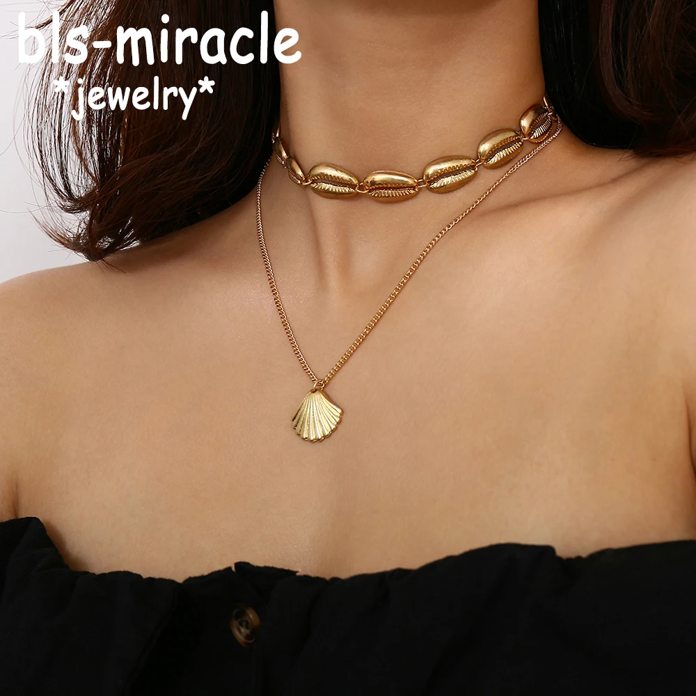 Женское ожерелье с подвеской Bls miracle винтажное чокер в стиле бохо вечерние