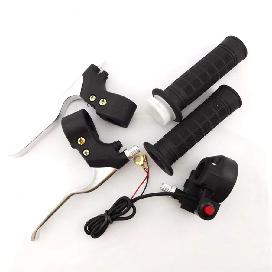 

Bike Hand Grips Kill Stop Switch Twist Throttle Brake Levers Set Fit for Pocket Bike Moto 22mm (7/8") handlebar