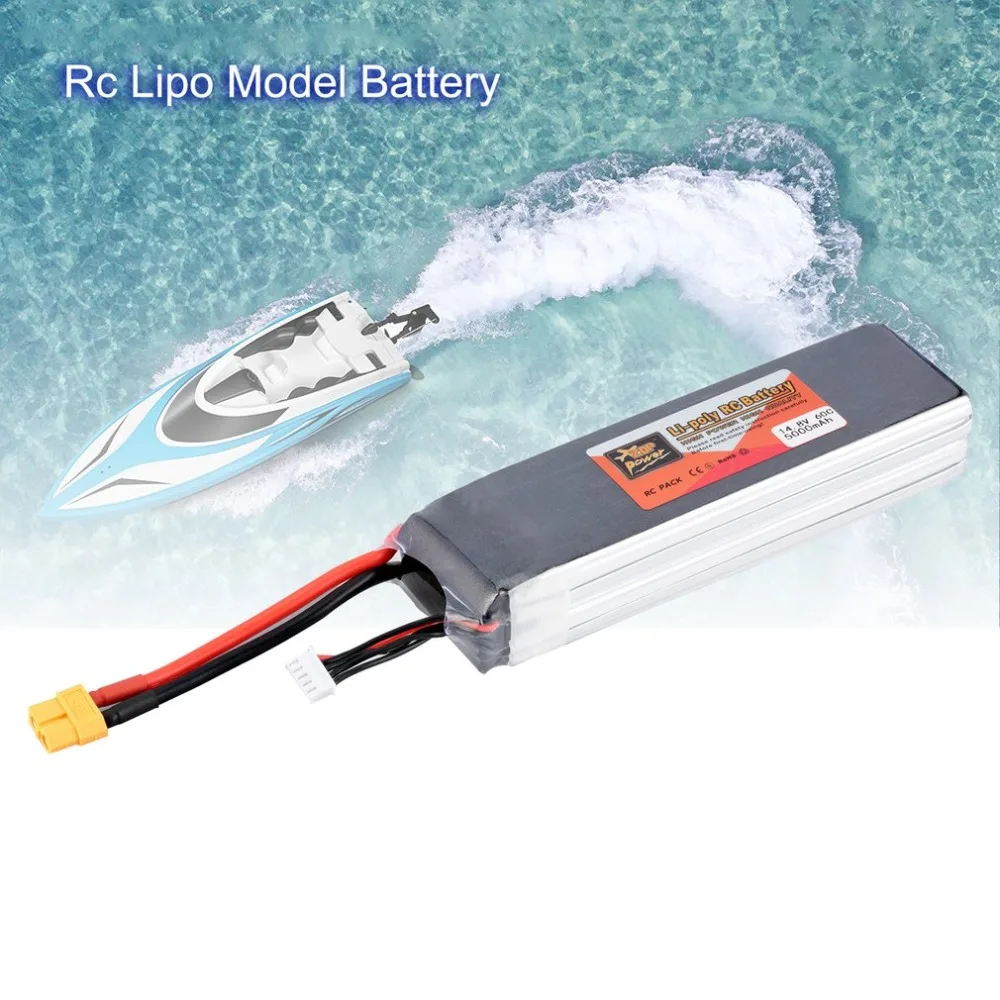 ZOP power 14 8 V 5000mAh 60C 4S 1P Lipo аккумулятор XT60 Перезаряжаемый для радиоуправляемого
