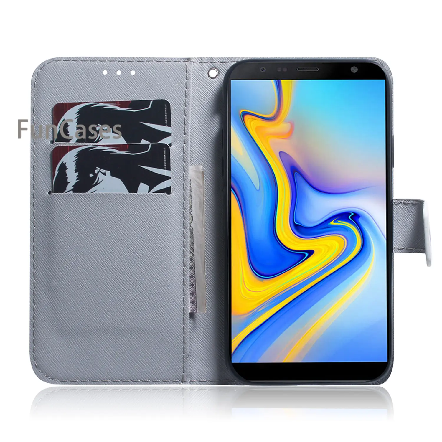 Магнолия чехлы для смартфонов samsung J6 Plus Estojo Роскошные СПС Galaxy estuche Премиум +