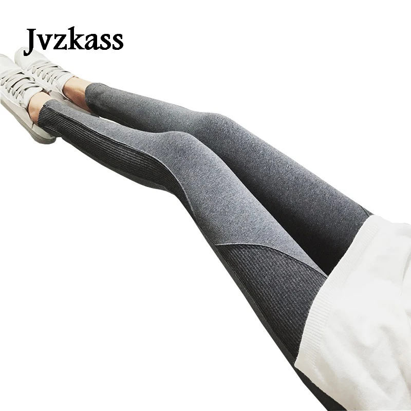 Jvzkass 2019 plus cashmere  female wear autumn and winter new thick high waist  warm pants thread trousers cotton trousers Z84