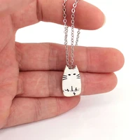 hzew pet animal cat pendant necklace kitty necklaces cat lover gift
