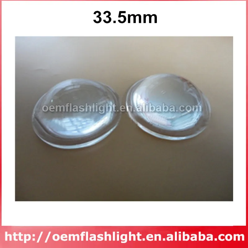 

33.5mm Optical Glass LED Lamp Lens - 1pc