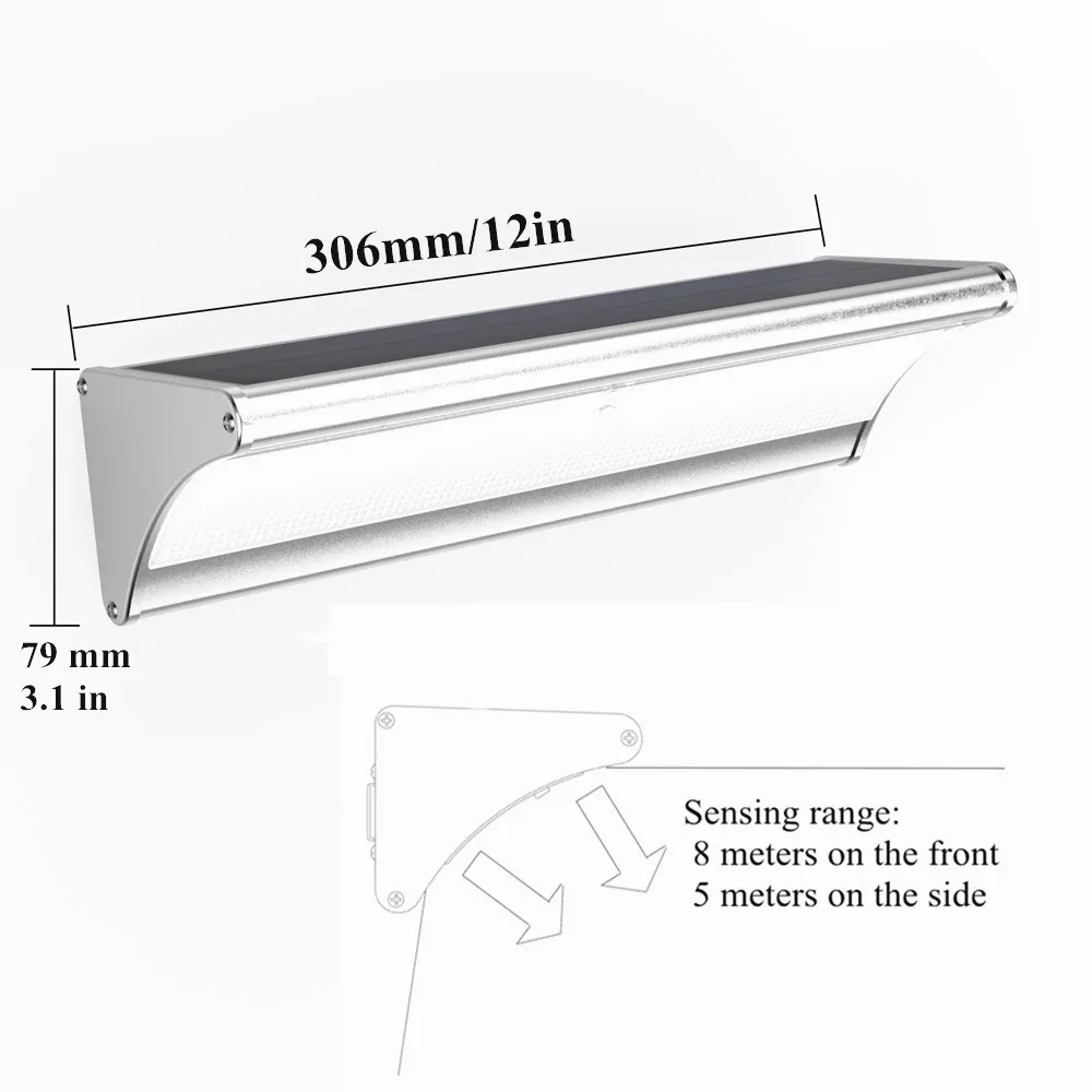 Экологический светильник ing Solar Motion Sensor 60 Светодиодный 1100LM яркий