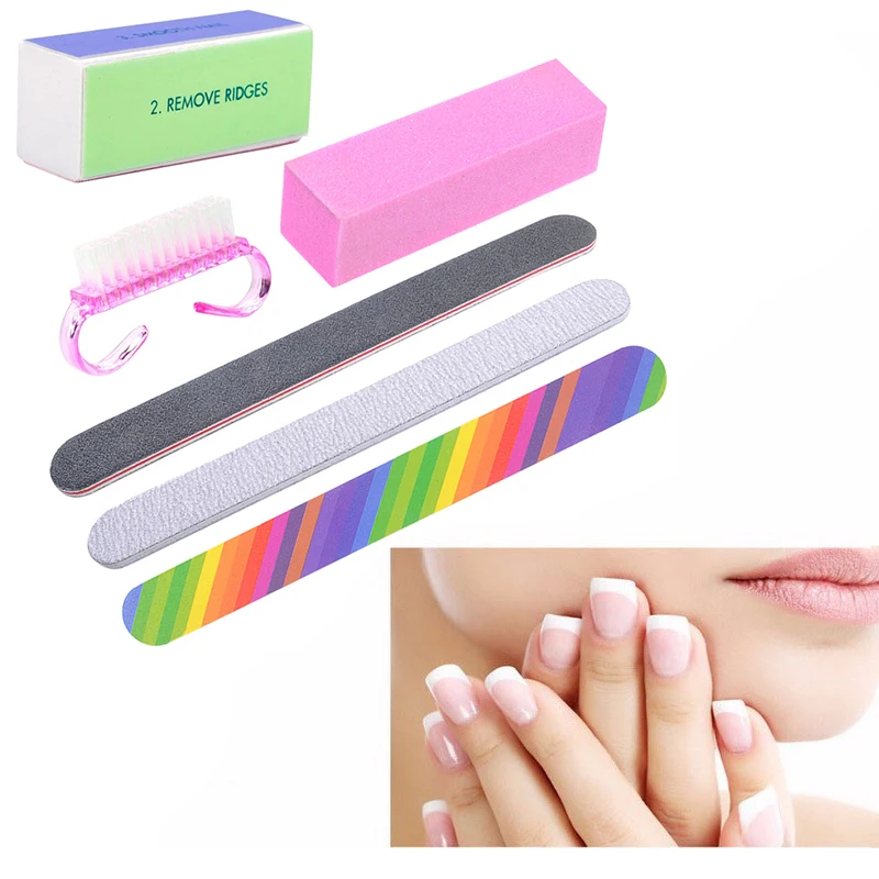 6 шт./компл. пилки для ногтей щетка прочный Полировочный песок инструмент дизайна