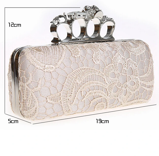 Женский кошелек с бриллиантами и черепами вечерние клатчи конверты украшением в