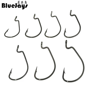 Крючок рыболовный из углеродистой стали, 10 шт., большой крючок со свинцовой головкой рукоятка джига, кренк с бородкой для мягкой рыболовной приманки, крючки на окуня