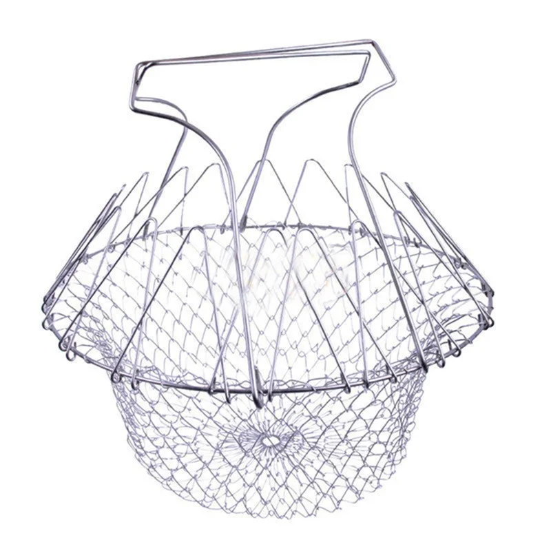 Practical Stainless Steel Anti-hot Chef Basket Home Kitchen Supplies (Silver) | Дом и сад