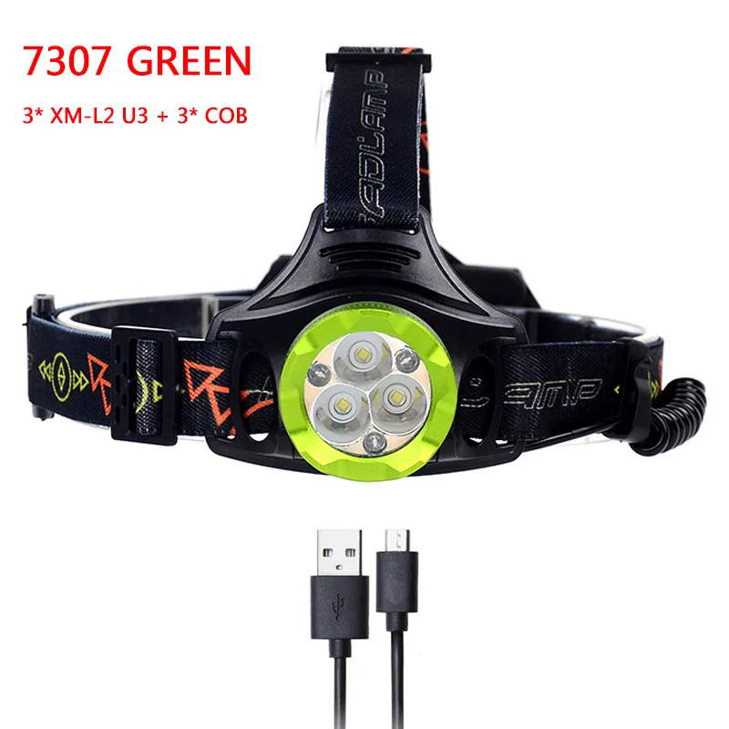D Litwod Z207307 CREE XHP70 30000LM светодиодный налобный фонарь PK 3 шт. CREE 3* XM-L2 U3& 3* COB фонарь - Испускаемый цвет: D