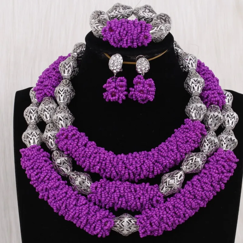 

Dudo Luxury Fuchsia Wedding Jewelry 3 Layers Jewellery Sets For Women Costume Bold Choker Necklace Set Free Shipping