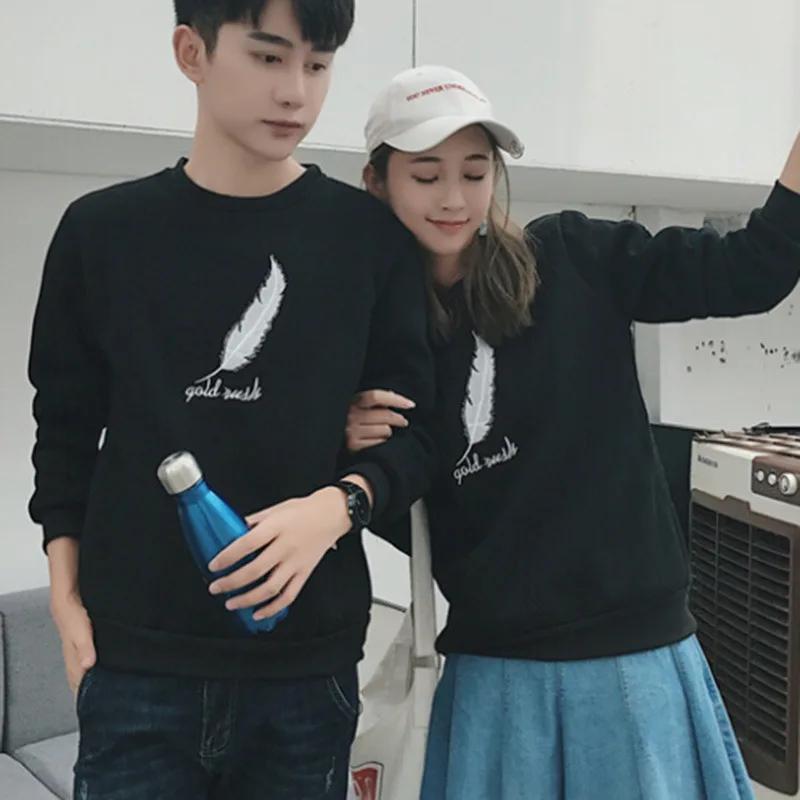 Модные толстовки с капюшоном принтом перьев и букв джемпер длинными рукавами