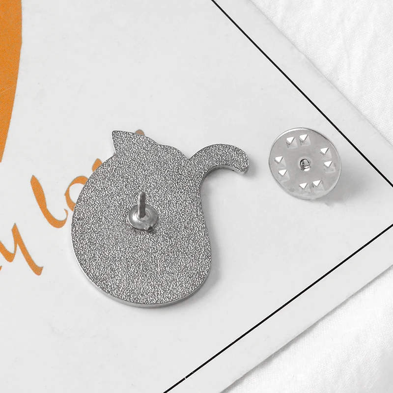 Черная кошка заколки crecmoon броши кошки рюкзак сумка шляпа кожаные куртки