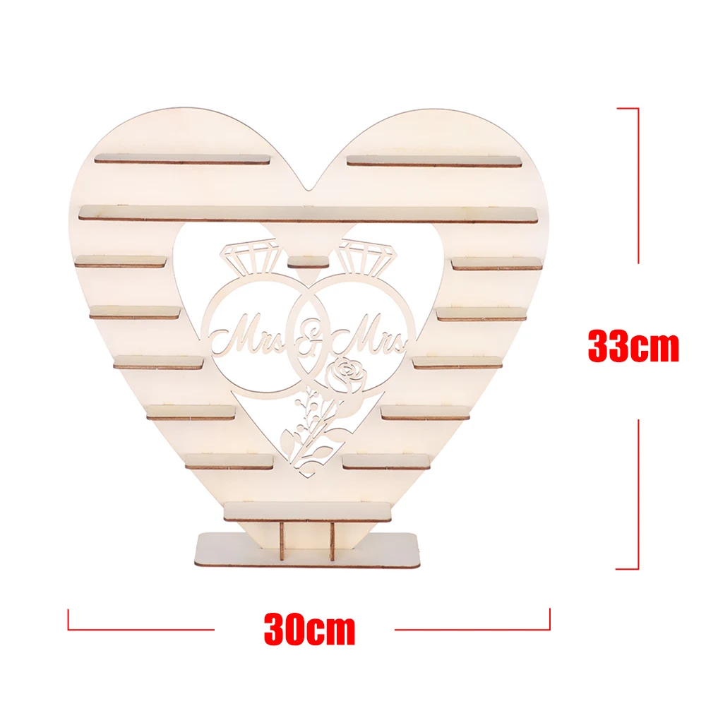 1 шт. деревянная подставка для шоколада в форме сердца винтажная конфет свадебный