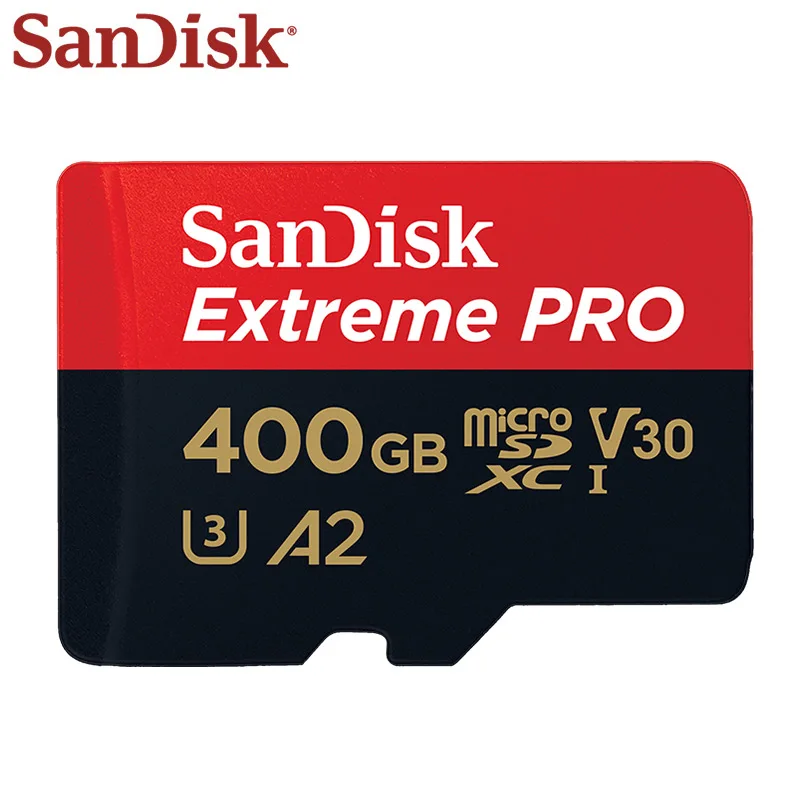 100% оригинальная карта памяти SanDisk 400 гб A2 до 170 стандарта Micro SD U3 Extreme PRO SDQXP V30 TF |