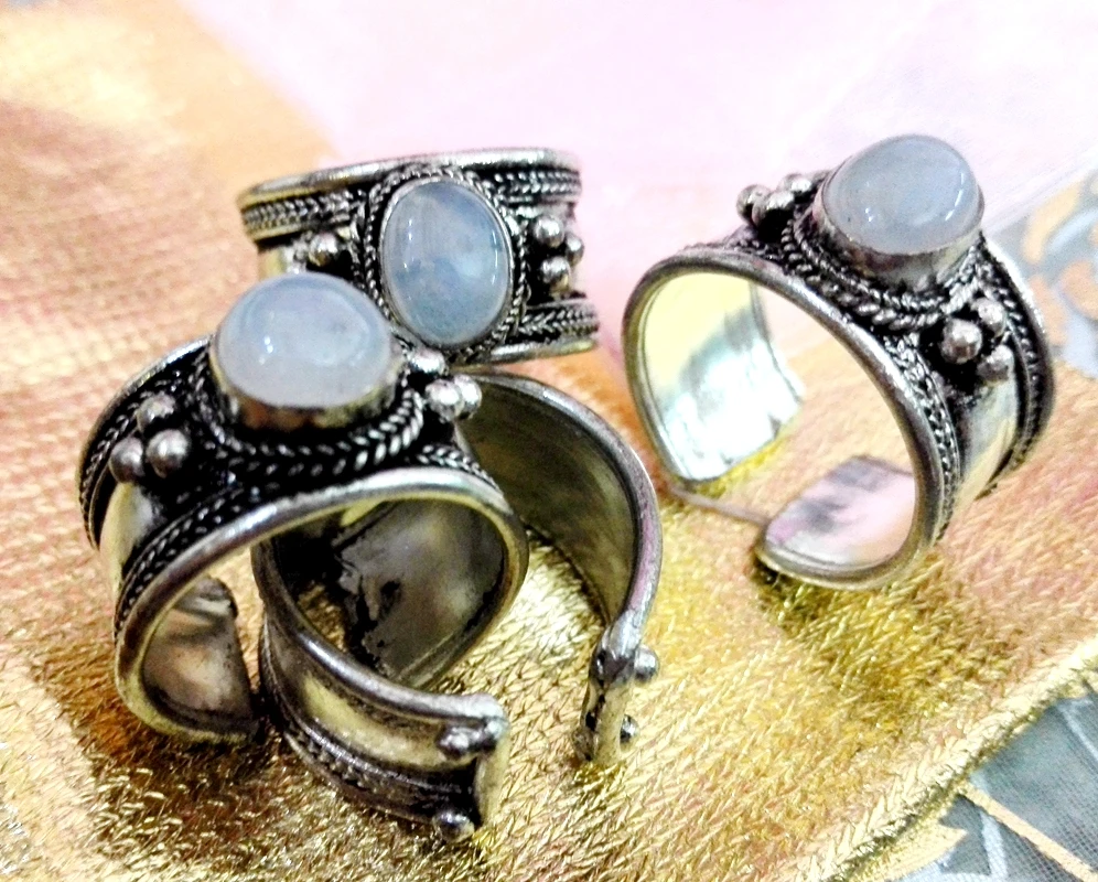 Модные ювелирные изделия кольцо из натурального лазурита регулируемое унисекс