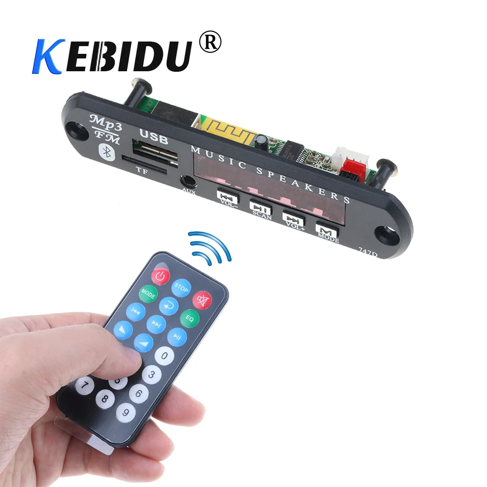 Kebidu DC 5 в 12 В беспроводной Bluetooth MP3 WMA декодер плата аудио модуль USB TF Радио