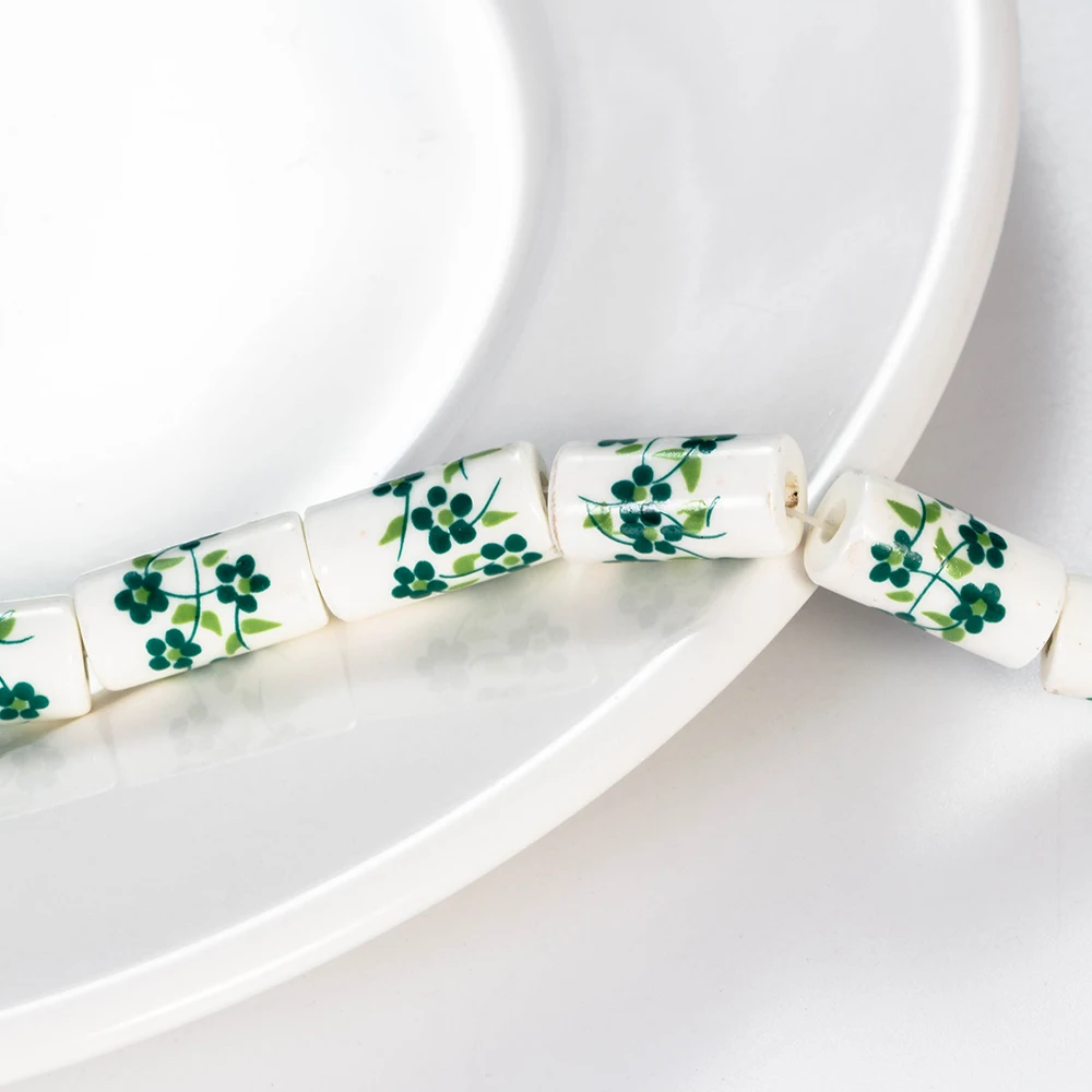 Разноцветные керамические шарики MEIBEADS 9*17 мм в цилиндрической форме для браслета