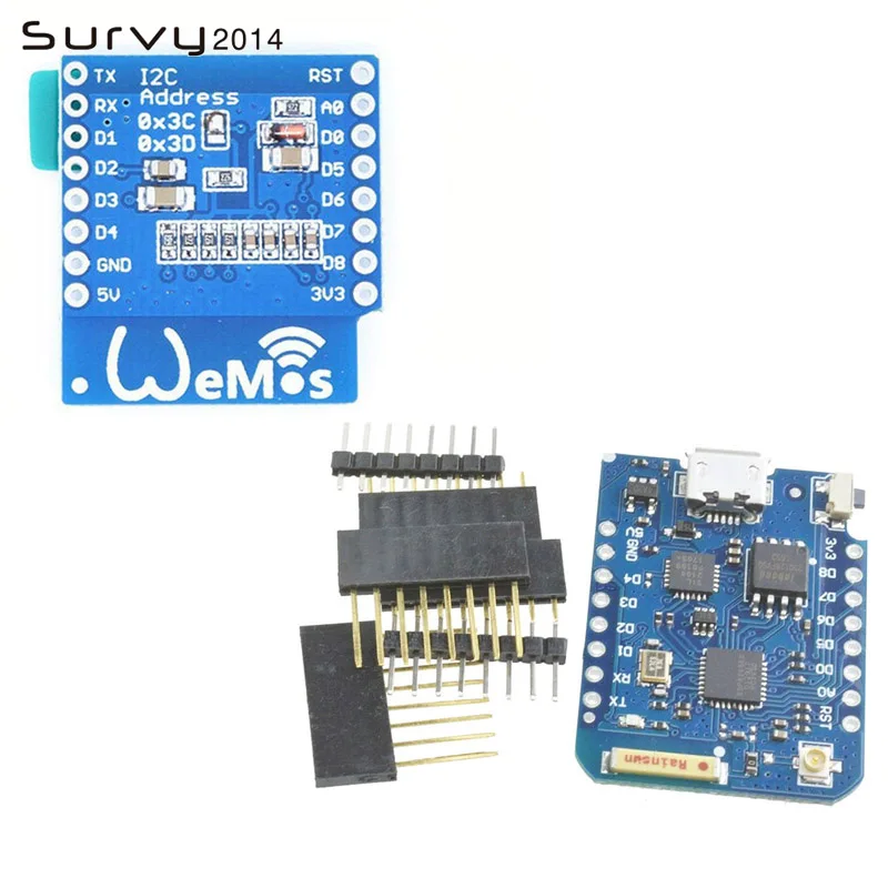 Для WeMos D1 Mini ESP8266 Wi Fi модуль Плата Pro 16 м байт внешняя антенна Contor ESP 8266EX CP2104 макетная