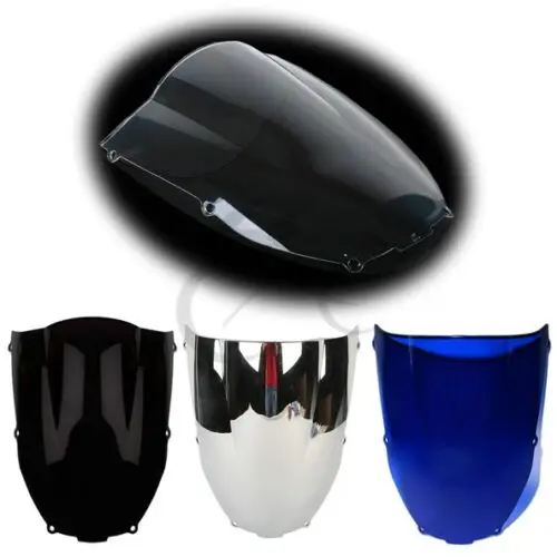 

Motorcycle Windshield Windscreen Dual Bubble For KAWASAKI Ninja ZX6R ZX 6R 2000-2002 01