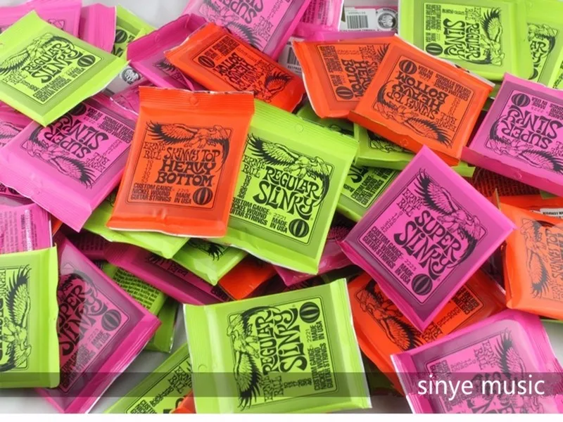 Оригинальные Струны для электрогитары Ernie Ball Super Slinky 009 010 с никелевой обмоткой, 6 струн, аксессуары для электрогитары