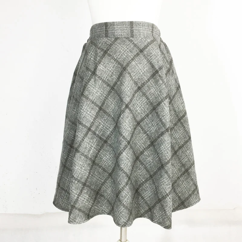 EdspLovd Женская клетчатая юбка А силуэта в британском стиле s Kilt 2019 зимняя винтажная