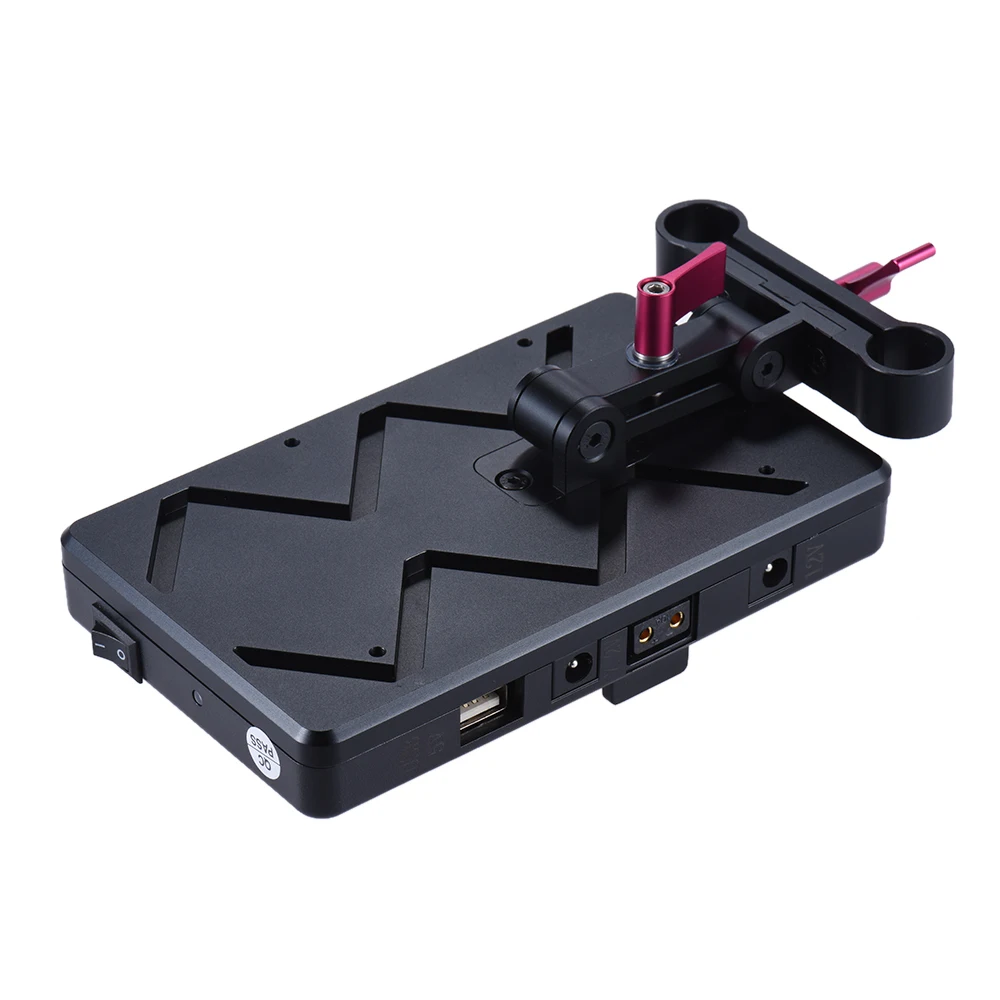 

Andoer AD-VFU2 V-mount V-lock Питание Батарея пластина манекен Батарея 15-мм стержневой зажим для Canon 5D2 5D3 DSLR Камера BMCC BMPCC