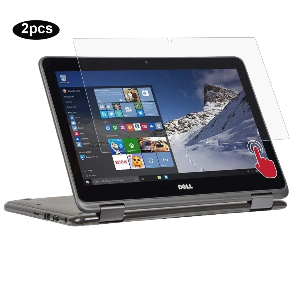 Cartinoe 11,6 дюймовая защитная плёнка для экрана ноутбука для Dell Inspiron 11 3000, I3168, Hd кристально чистая Защитная пленка для ЖК-экрана(2 шт