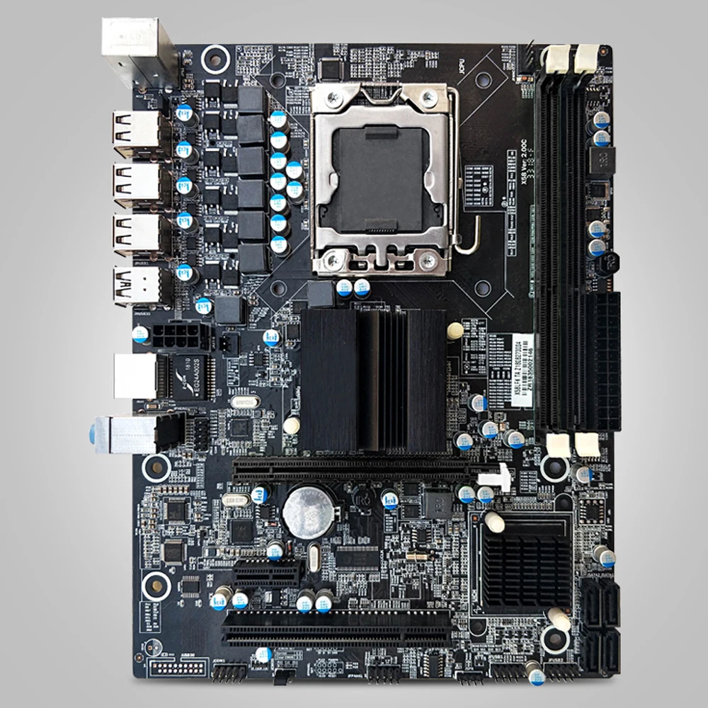 Материнская плата X58 для настольных ПК Lga 1366 2 канала Ddr3 32 ГБ ОЗУ материнская M Sata