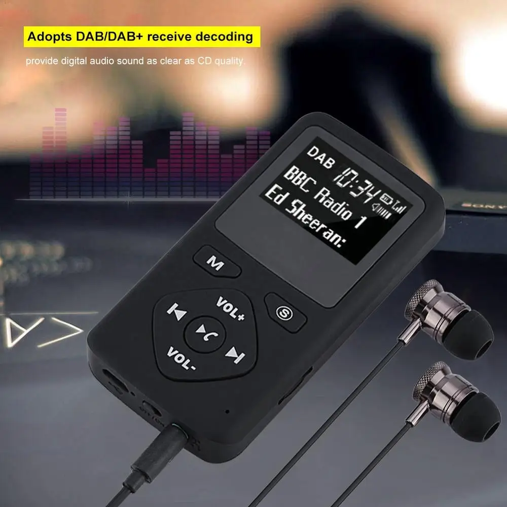Портативный DAB/DAB + радио мини карманные цифровые радиоприемники Bluetooth 4 0 ЖК экран