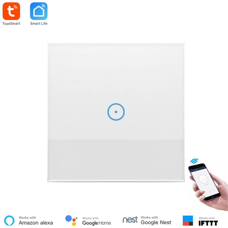 EU 1 gang Domotica wi-fi настенный выключатель Smart Life App пульт дистанционного управления стандарт ес тип 86 работа с Alexa Echo и Google Home мини умный дом - Комплект: EU 1 gang