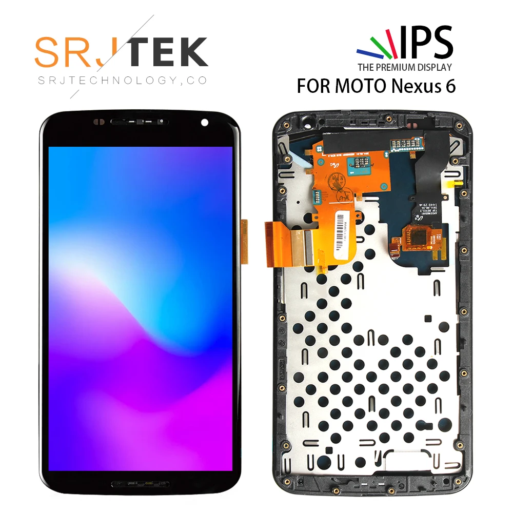 Протестированный 5 96 дюймов 2560x1440 дисплей для Google Motorola Moto Nexus 6 XT1100 ЖК кодирующий