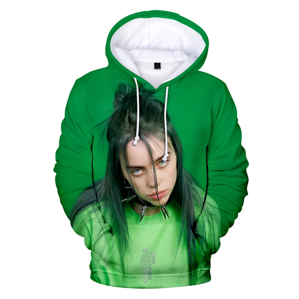 Новая уличная толстовка с капюшоном billie eilish модная Толстовка для мужчин/женщин в
