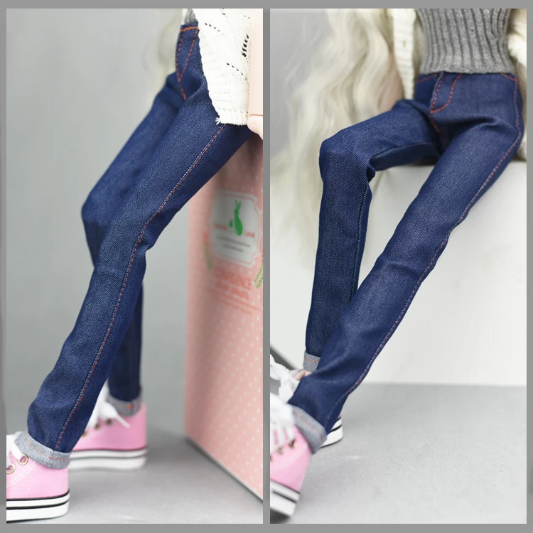 Джинсовые штаны для куклы 1/4/синие джинсовые длинные Одежда 1/4 BJD SD Xinyi 45 50 см кукла