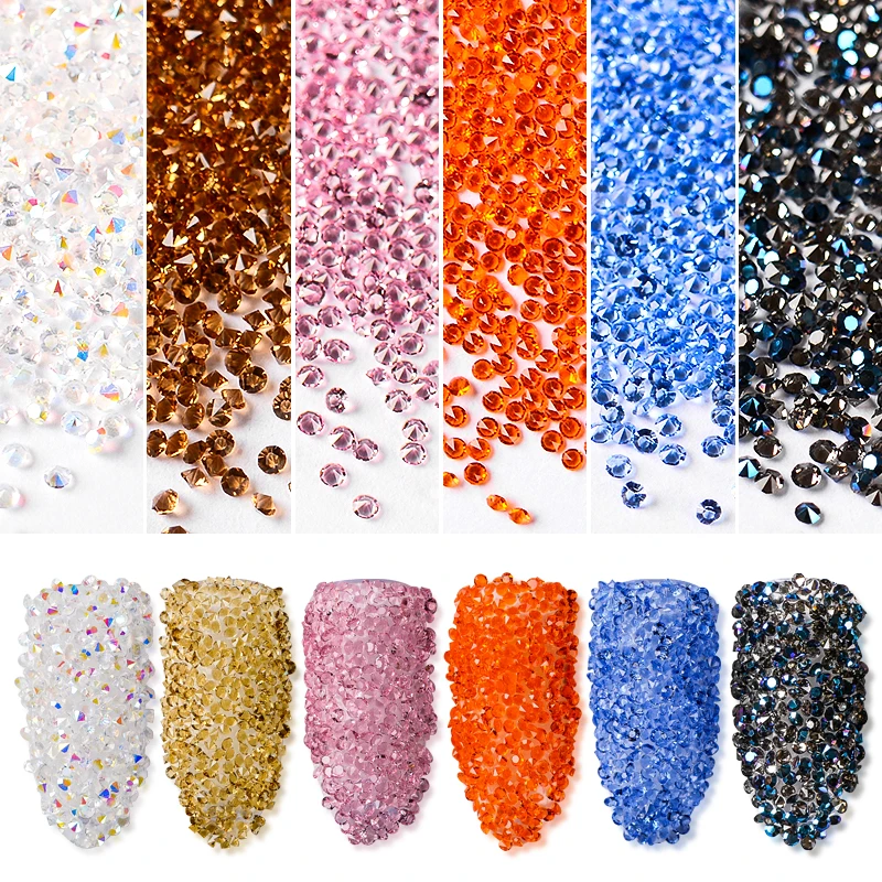 1 упаковка многоразовые стеклянные стразы смешанные цвета плоский задник AB