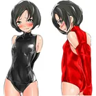 Косплей Аниме мультфильм боди горничной латекс Высокая шея без рукавов сиамский Треугольник Цельный купальник горничной наряд одежда эротическая