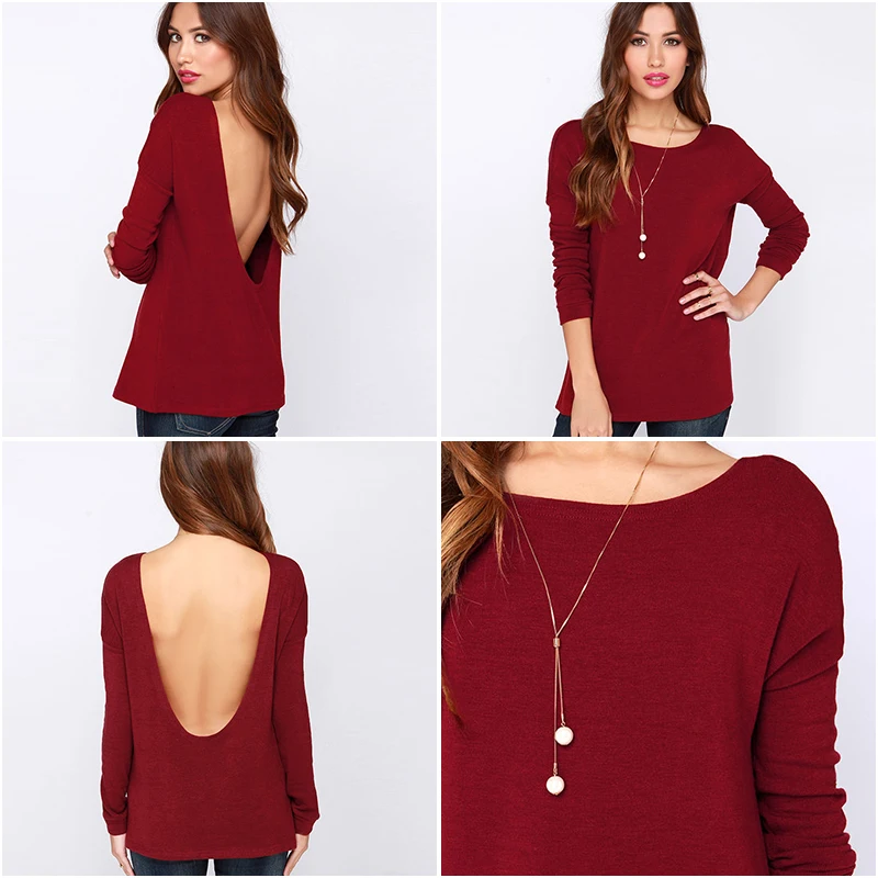 Новинка 2017 года Повседневное Базовая футболка Для женщин 4 цвета выдалбливают с