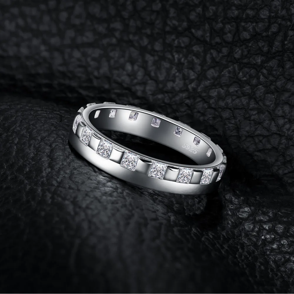 JewelryPalace квадратным вырезом кубический цирконий обручальное кольцо обещания 925