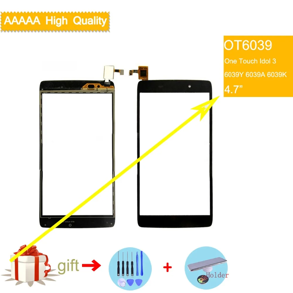 

For Alcatel One Touch idol 3 6039Y 6039A 6039K Touch Screen Touch Panel Sensor Digitizer Front Outer Glass Touchscreen NO LCD