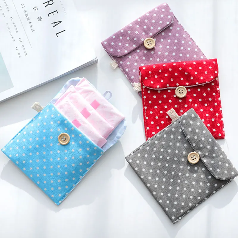 Хлопковые гигиенические прокладки сумка для хранения гигиенических салфеток