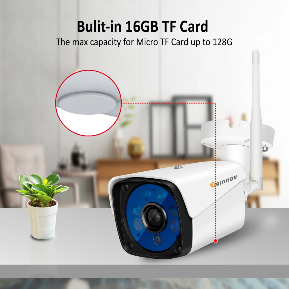 Einnov беспроводная Wi-Fi камера для домашней безопасности уличная ip-камера 720P 1080 P