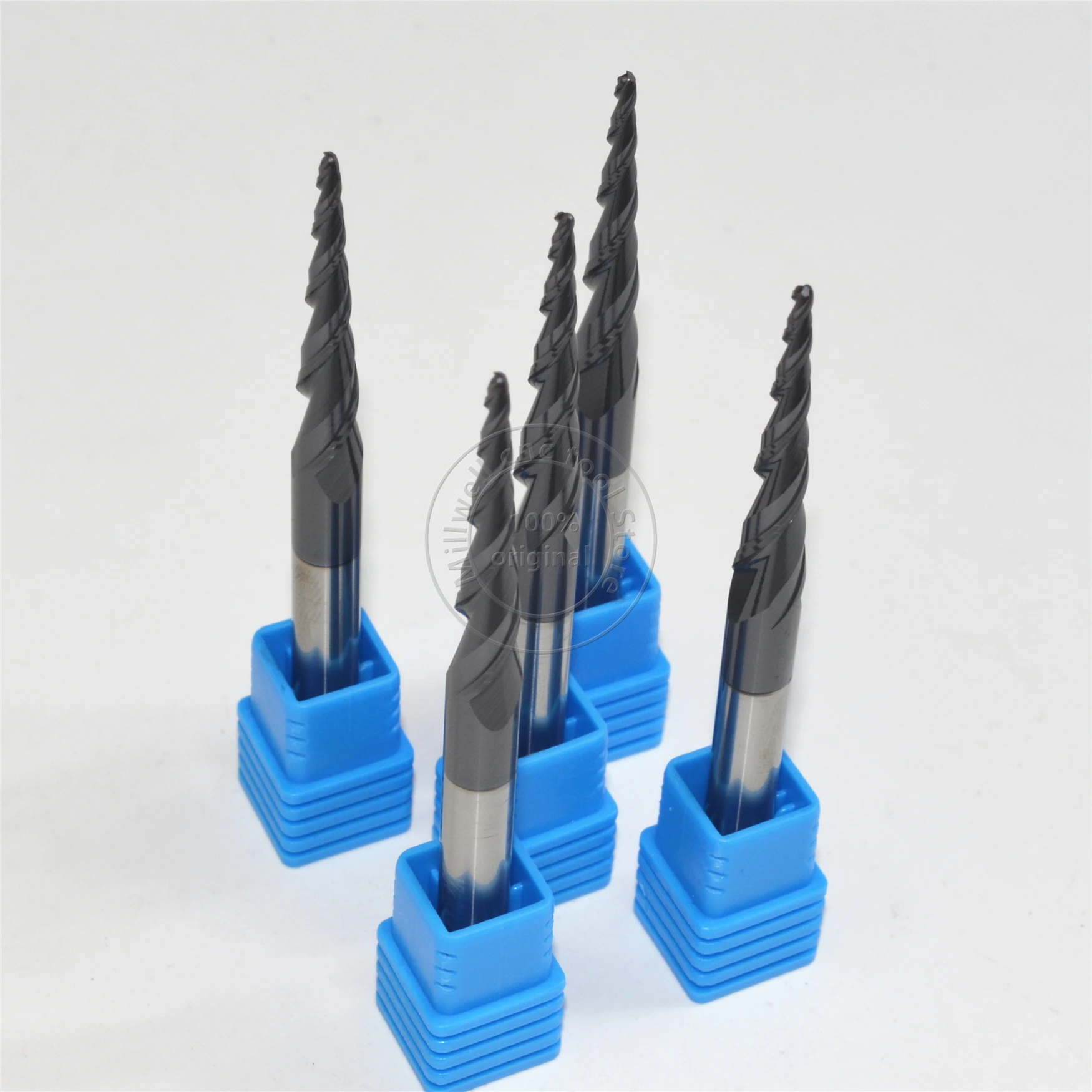 Бесплатная shipping 5PCS R0.75 * D6 30 5 75L 2F HRC55 твердосплавные конические концевые фрезы с