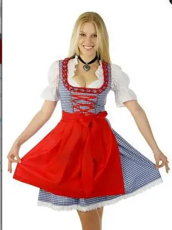 Плюс размер 2XL пива Октоберфест горничная девка костюм Пособия по немецкому