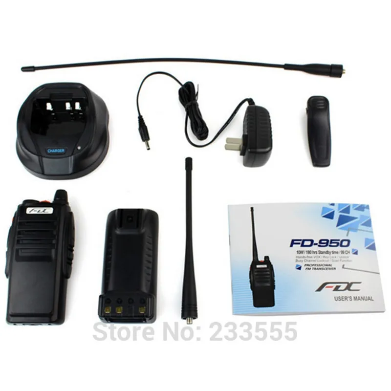 DHL Бесплатная доставка Новая рация FDC FD 950 UHF 400 470 МГц 16 каналов 10 Вт две антенны