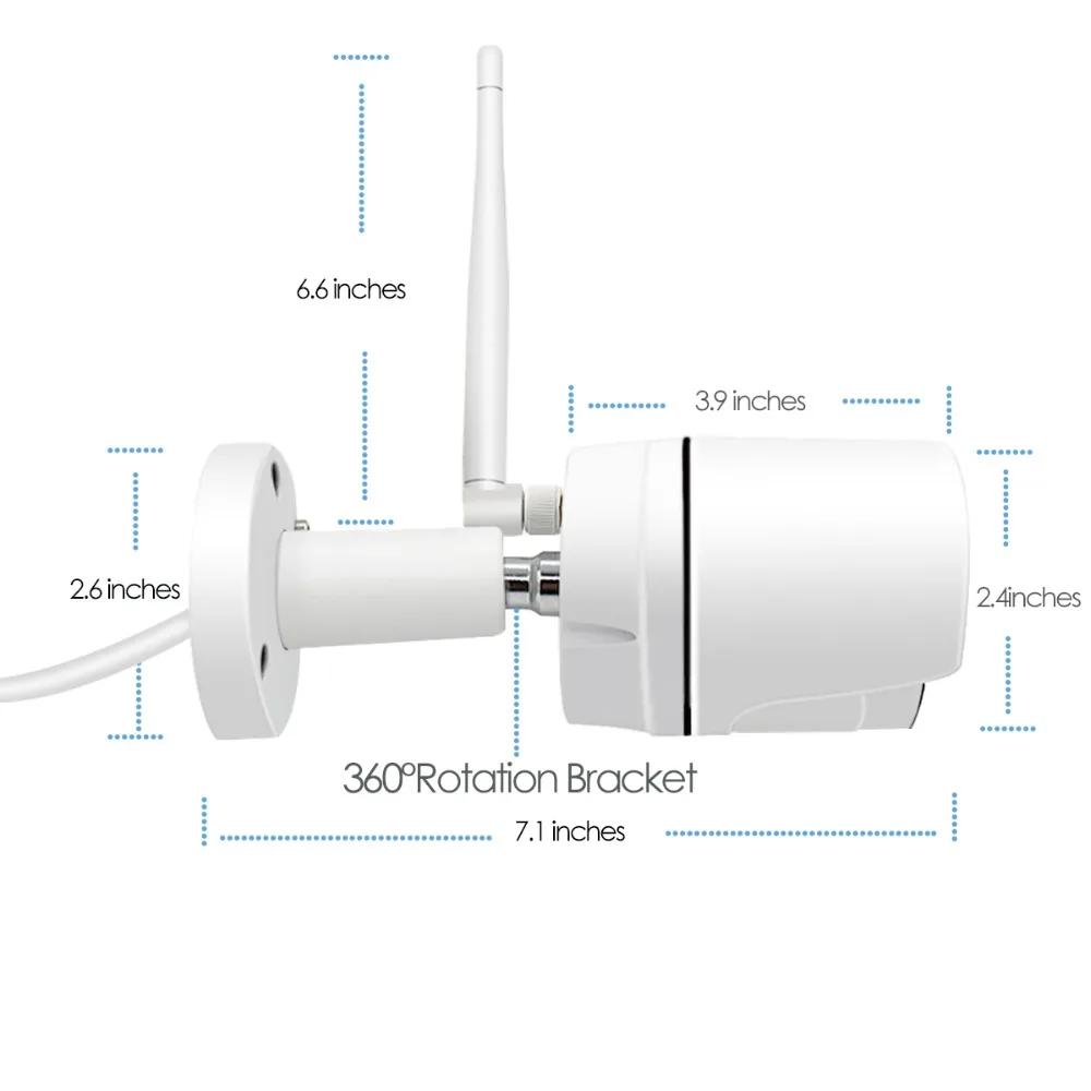 4ch/6ch/8ch Wireless Surveillance System Network 10.1" LCD Monitor NVR Recorder Wifi Kit 720P HD Video IP Security Camera |