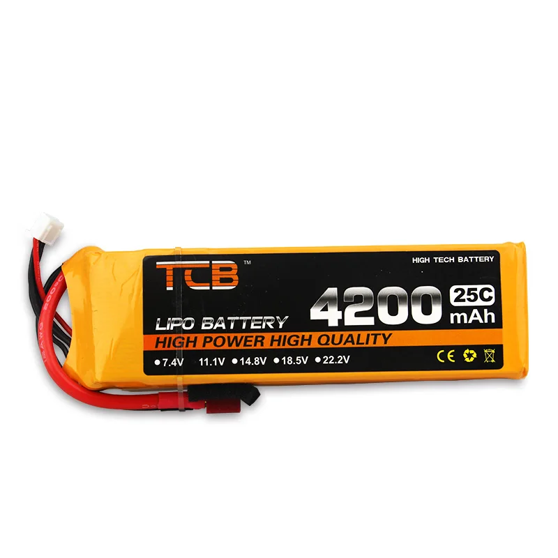 TCB Мощность 2 шт. 3 s 11.1 В 4200 мАч lipo Батарея 25C для Вертолет четыре оси RC автомобилей