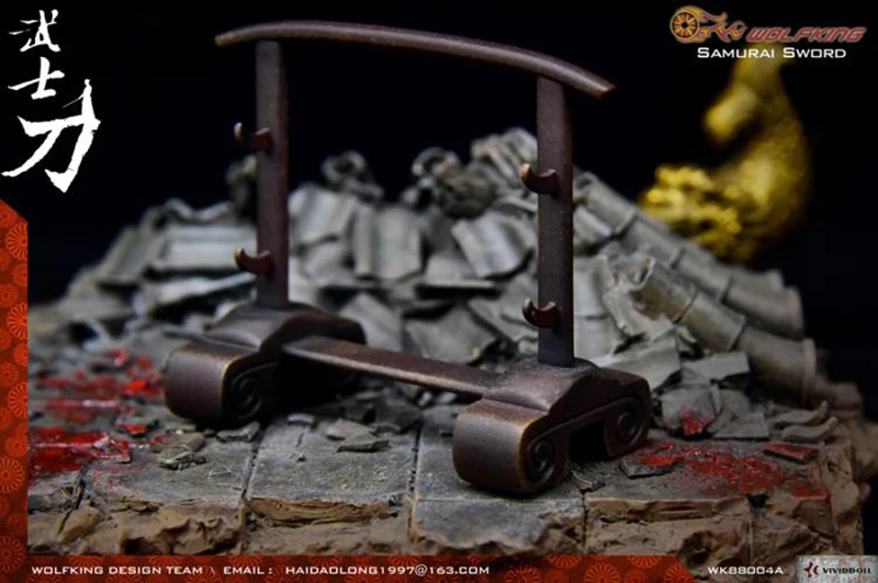 WOLFKINGWK 88004 1/6 масштаб старинное оружие самурайская модель меча с подставкой коллекционная игрушка для 12 дюймов фигурка