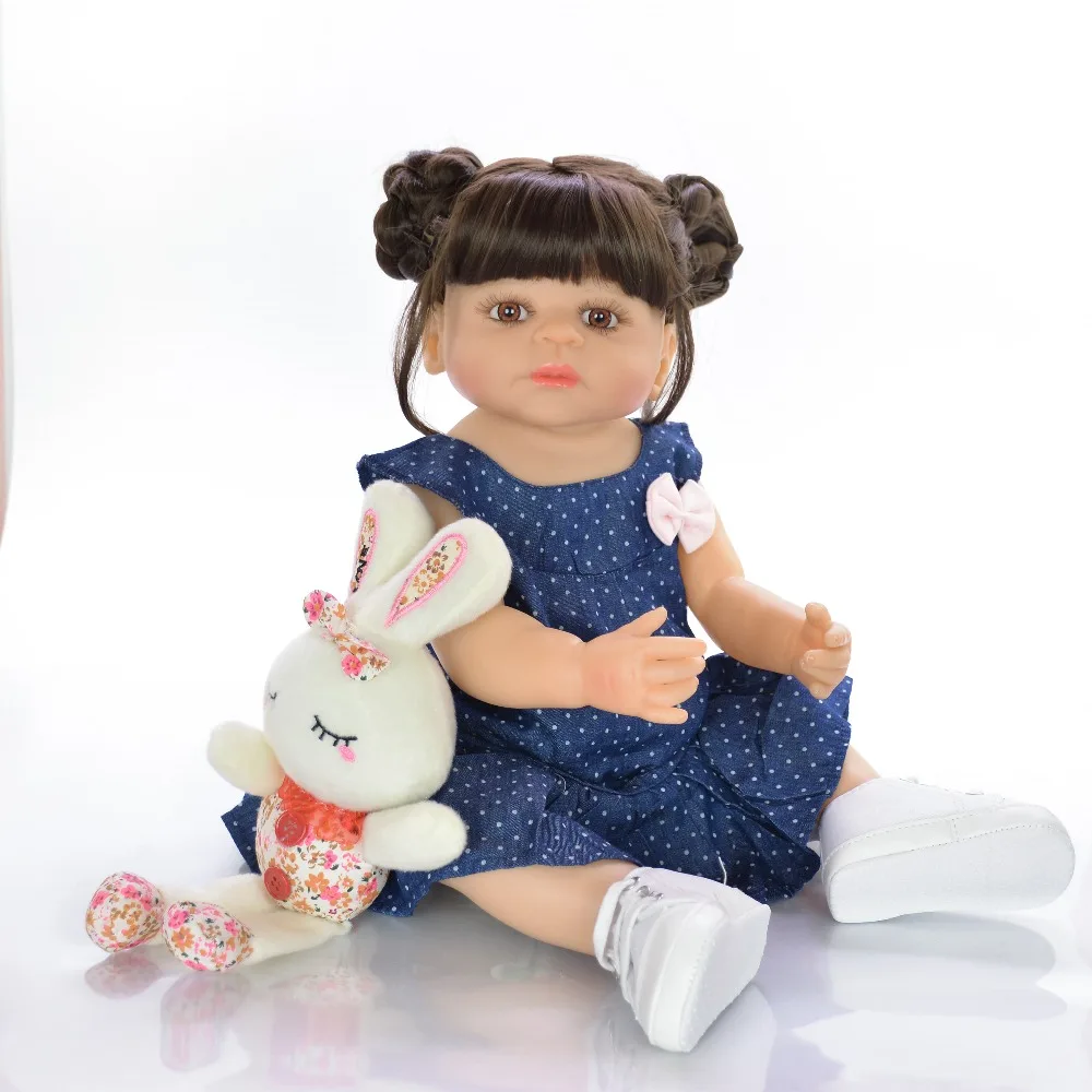 Новинка 55 см силиконовая кукла для новорожденных девочек Реалистичная игрушка
